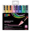 Uni POSCA PC-5M sæt med 8 penne Pastel farver